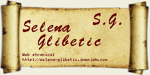 Selena Glibetić vizit kartica